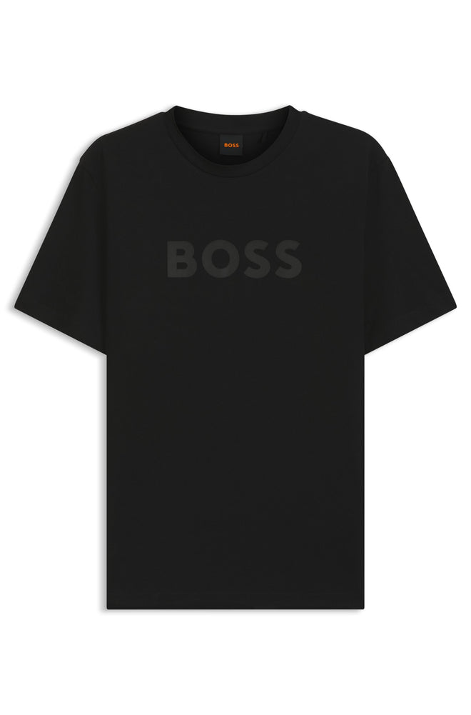 Boss Cotton T-shirt with large tonal logo