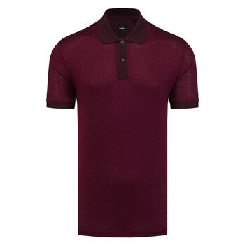 Boss Contrast Knit Short Sleeve Polo