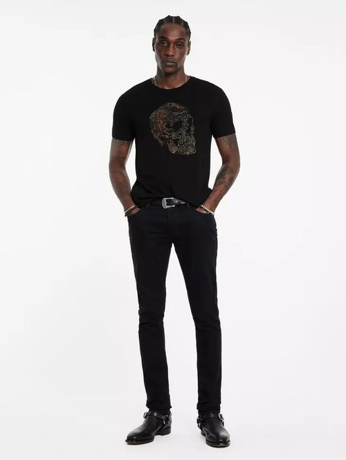 JOHN VARVATOS EMBRIODERED SKULL TEE