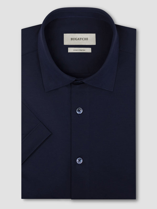 Bugatchi Ooohcotton Miles Short Sleeve Solid Shirt