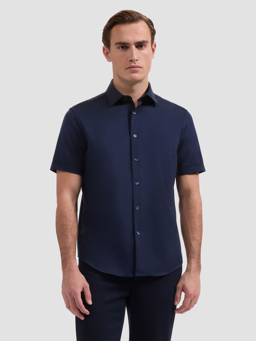 Bugatchi Ooohcotton Miles Short Sleeve Solid Shirt