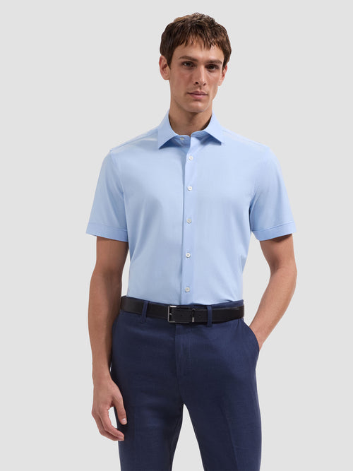 Bugatchi Ooohcotton Miles Short Sleeve Solid Shirt