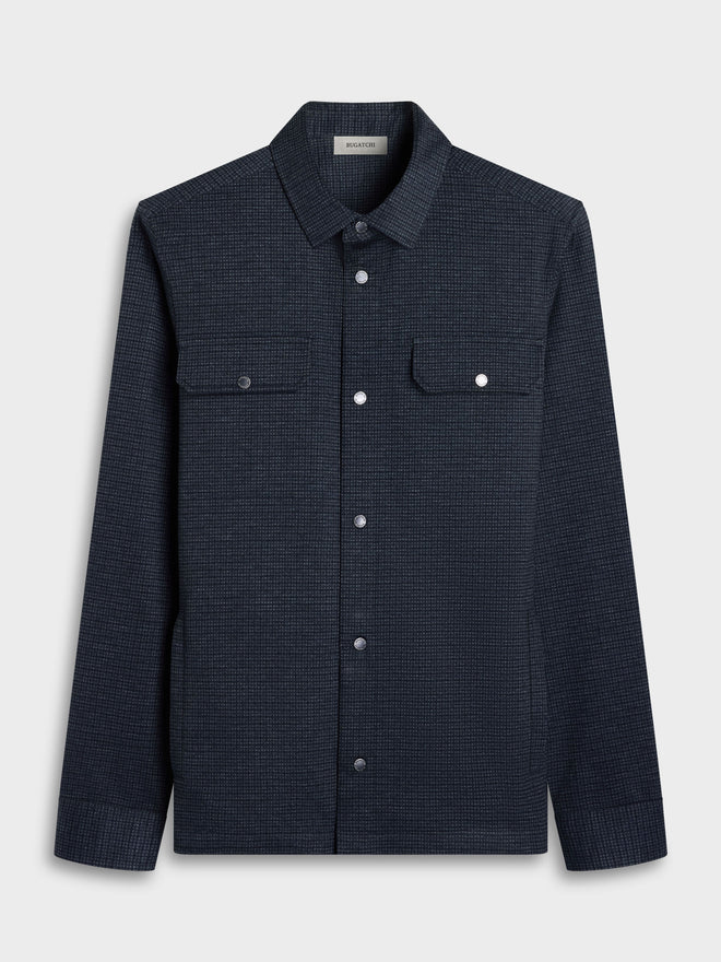 Bugatchi SS Button Down Knit Shirt