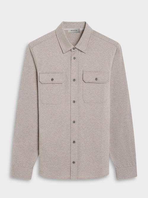 Bugatchi Button Down Knit Shirt Jacket