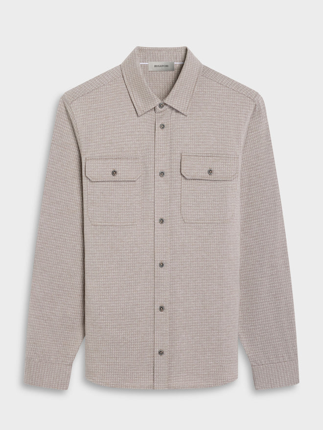 Bugatchi Button Down Knit Shirt Jacket